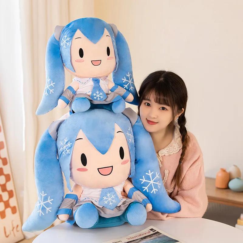 Peluche Hatsune Miku di Grandi Dimensioni Peluche Ripieno Bambola Cartone Animato Anime Stile Giapponese Peluche Hatsune Miku Decorazioni per la Casa Regali di Compleanno Ragazza