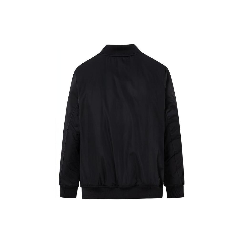 Nike Cotton Jacket Front Open Big Logo Baseball Collar Long Sleeve Kids Jackets Black NY2142112GS-001