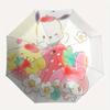 1pc Strawberry My Melody Pochacco & Pom Pom Purin Pattern Automatic Umbrella is Fashionable and Good-Looking, a Portable 3-Fold Umbrella, Suitable for