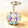 Enamel Luxury Keychain High-End Metal Pendant Bag Charm Blessing Charm