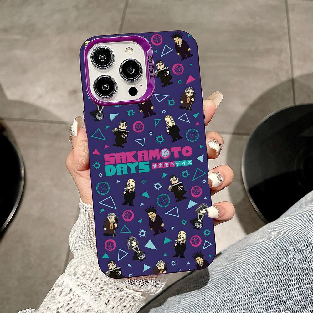 

Sakamoto Days Mobile Phone Case for iPhone 17 16 15 14 13 12 11 X XR XS 8 7 Air Pro Max Plus Purple Translucent Colorful Cover iPhone 14