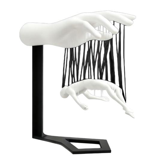 

Yousheng Suspended Hand Dude Figurine 3D Printed Floating Man Statue Sculpture Artistic Modern Home Office Shelf Desk Decoration Ornament чёрный