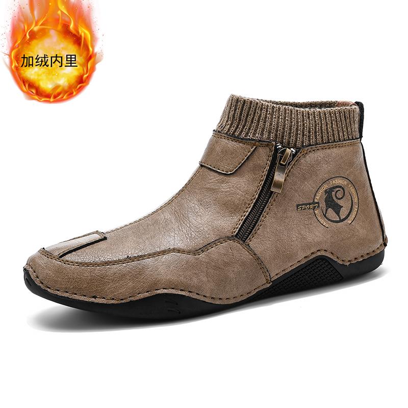 Fashion Winter New Snow Boots Men's Plush Snow Boots Keep Warm Lightweight Breath Western Boots for Male Soft Outdoor Designer Sneakers