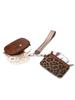 MIYIN Fashion Mini Zipper WristletWallet Women Double Pocket Wristlet Portable KeychainWallet Coin Purse Detachable Small Wallet
