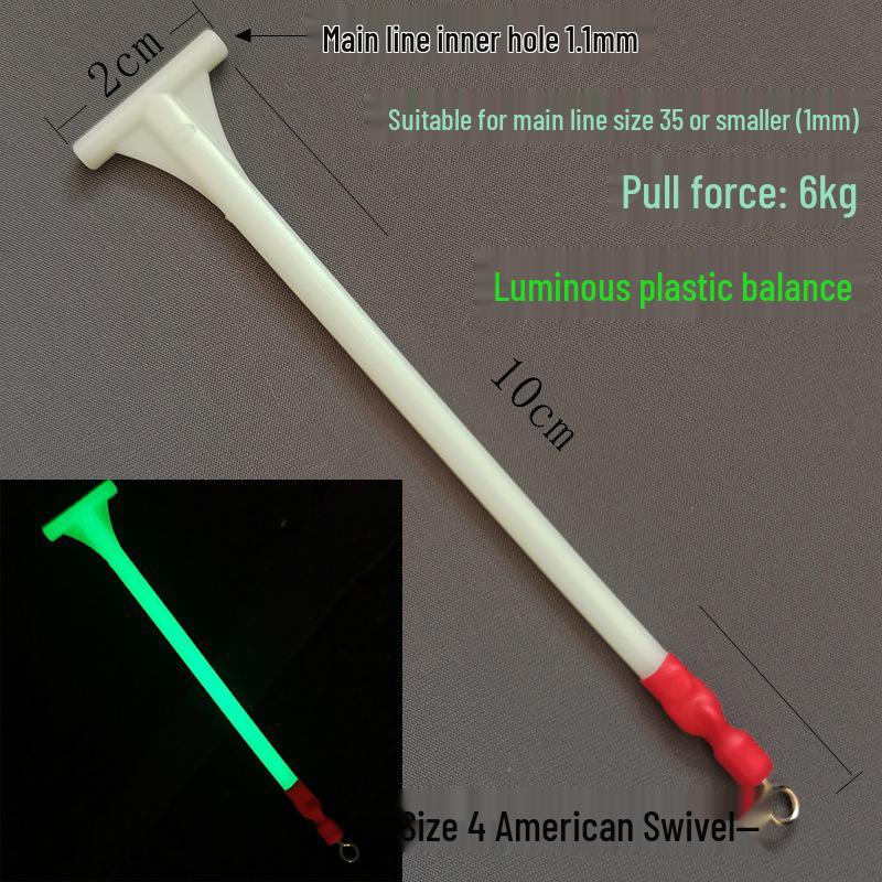 Luminous Plastic Forked Rig Holder for Long Cast Sea Fishing - White Berry & Yellow Croaker Line Divider.