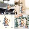 Handheld Cute Candle Snowman Pattern Acrylic Pendant For Decoration Christmas