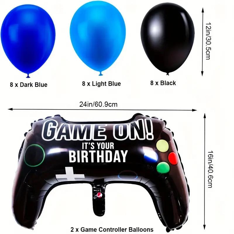 Game Themed Balloon Set Gamepad Birthday Anniversary Arrangement Game Party Celebration Supplies