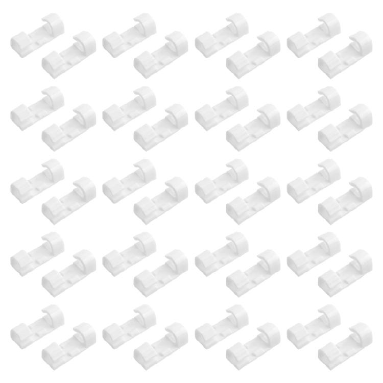 Reusable Cable Clip Cord Organizers Strong Adhesive Wire Holders No Drill Installation Removable For Electronics Wire