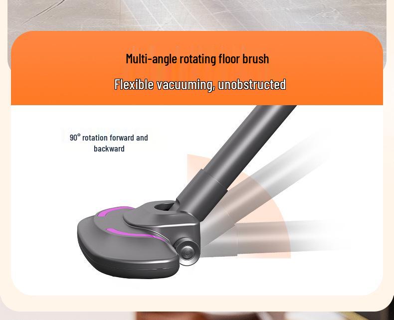 Bezprzewodowy ręczny odkurzacz i mop: 2-w-1 Ultra-cichy, Wysokie ssanie do dywanów