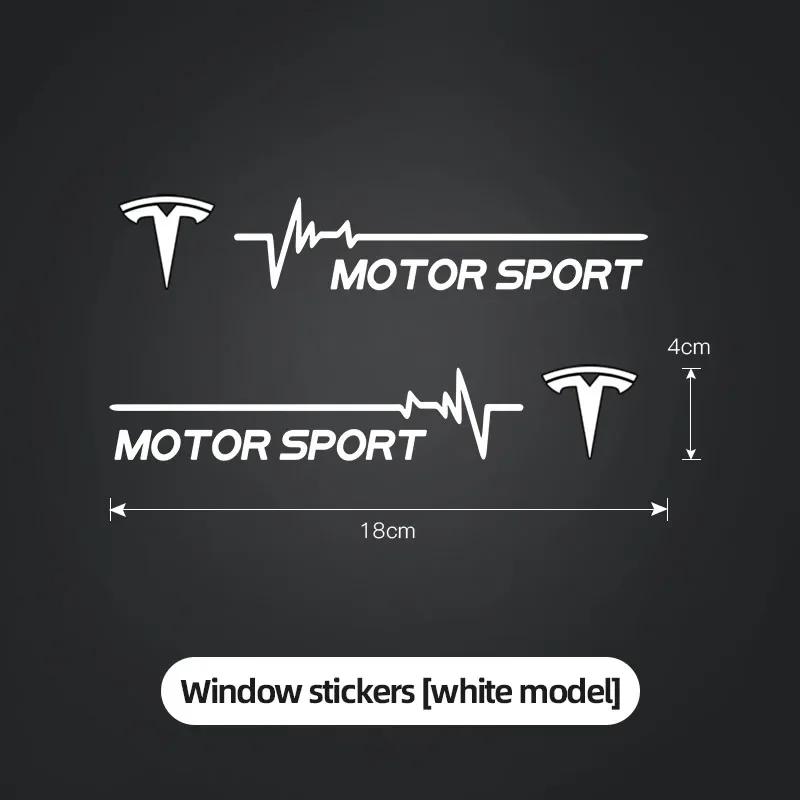 

Car Sticker Tesla 2Pcs PVC Car Window Sticker Vehicle Waterproof Decoration Decals For Tesla Model 3 Model S X Y Cybertruck Road