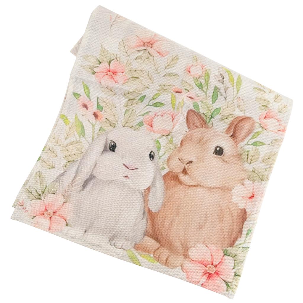 TG81306-2 Easter pillowcases 45x45 1 pc bunnies spring flowers