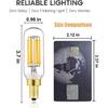 T6 LED Bulb, 60W Candelabra Dimmable Chandelier Light Bulbs 2700K Warm White Clear 600lm 6W E12 Vintage Tube LED Filament Edison Candle Bulb with