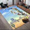 Lucky Luke2 Flannel Pattern Square Carpet,Area Rug,Carpet Rug for Living Room Bedroom Sofa Playroom Decor,Non-slip Floor Mat
