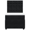 Box Spring Bed with Mattress Black 90 x 190 cm Velvet