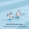 Original 999 Sterlingsilber Ich liebe dich Hirsch Ohrstecker - Süß, Niedlich, Europäischer & Amerikanischer Mori-Stil für Weihnachten