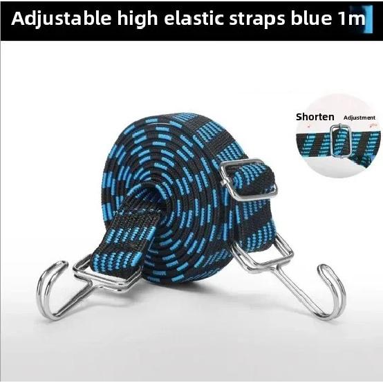 1M/2M/3M Motorcycle Elastic Rubber Luggage Rope with Cord Hooks Bike Roof Rack Strap Auto Fixed Band Tie Car Accessories