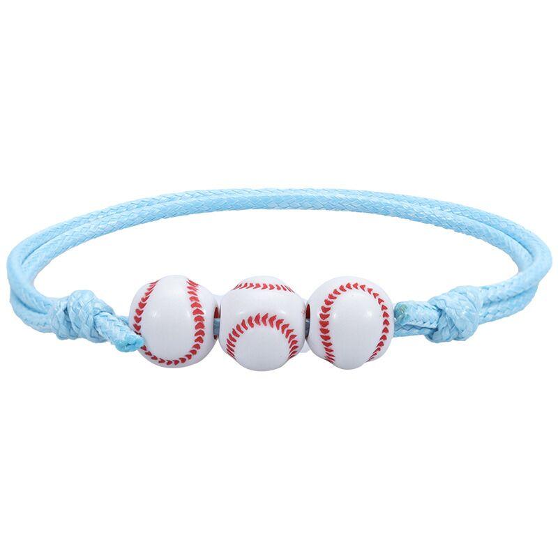 Sport Bracelet Charm Leather for Women Men Lovers Weave Braided Bangle Adjustable Football Basketball Baseball Ball Jewelry