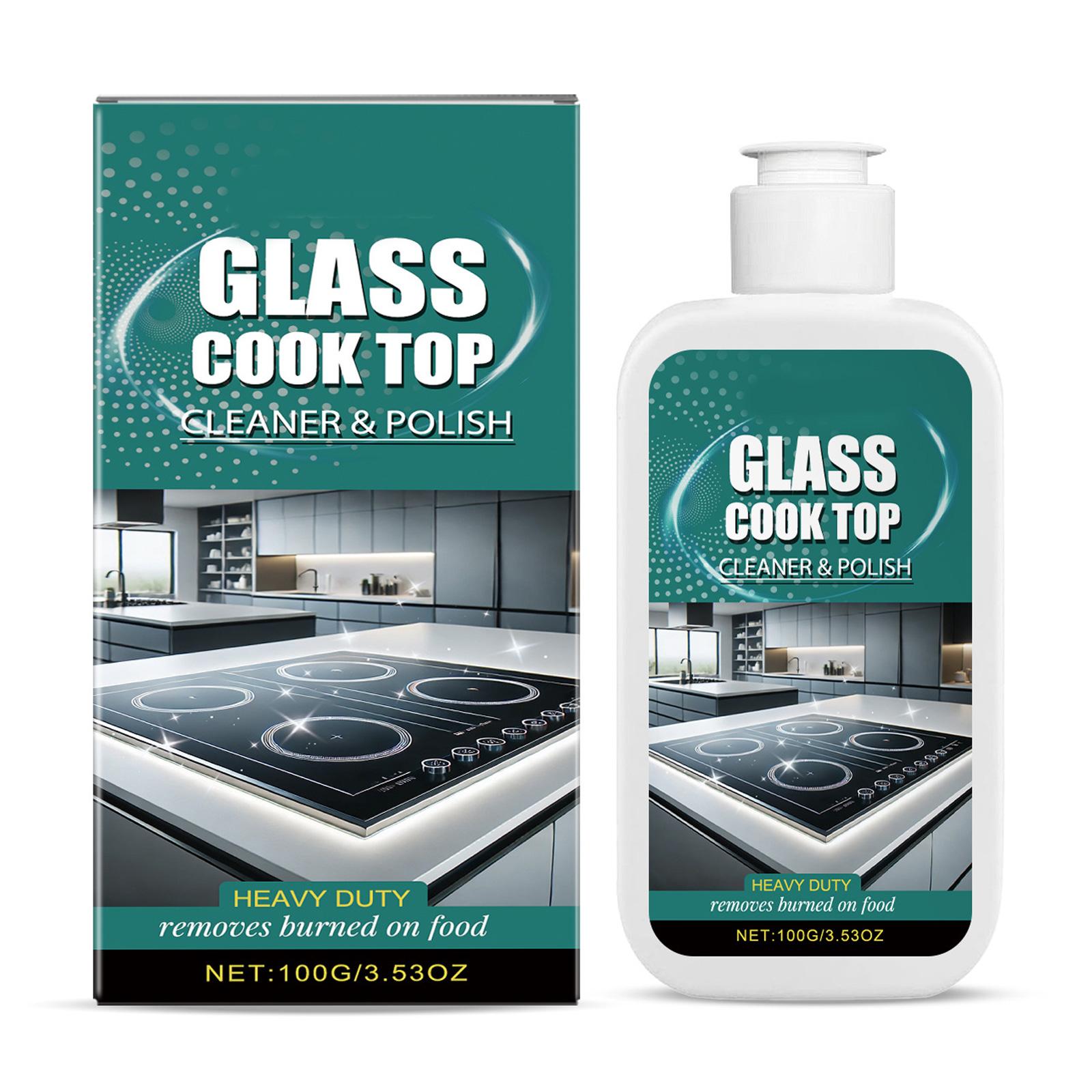 

Glass Cooktop Cleaning Liquid Easy to Use Formula Glass Stove Cleaner Polish for Daily Maintenances for Home Kitchen