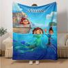 Custom 1pc Ocean Friends Adventure Blanket, Soft And Comfortable Blanket, Casual Warm, Camping Travel Blanket, Birthday Gift Q910102