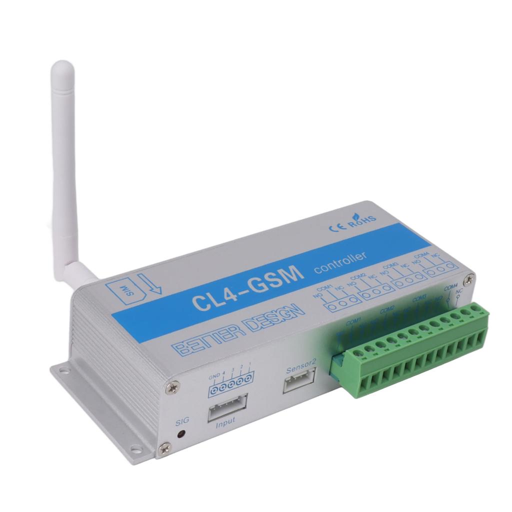 SMS GSM Gate Opener IP30 Protection Aluminum Remote Control Relay Switch for Garage Hangar Warehouse