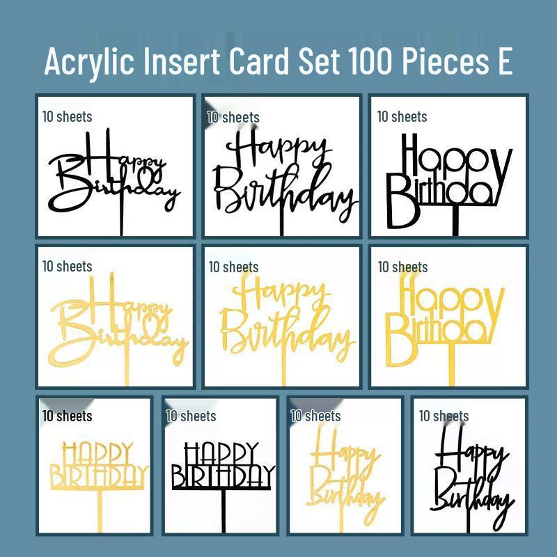 50-Pack Acrylic 'Happy Birthday' Cake Toppers - Popular Party Decorations with Free Shipping