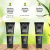 VLCC Activated Bamboo Charcoal Facial Kit 60g Pack of 1 for Purified Balanced Glowing Skin Care