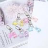 Stylish Key Chain Accessory Translucent Star and Rabbit Pendant Keyring Ornament
