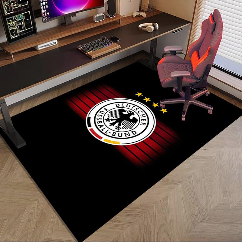German Football Emblem Printed Area Rug for Office, Chair Rug, Decorative Carpet Floor Mat, Large Size Fan gifts Christmas gifts
