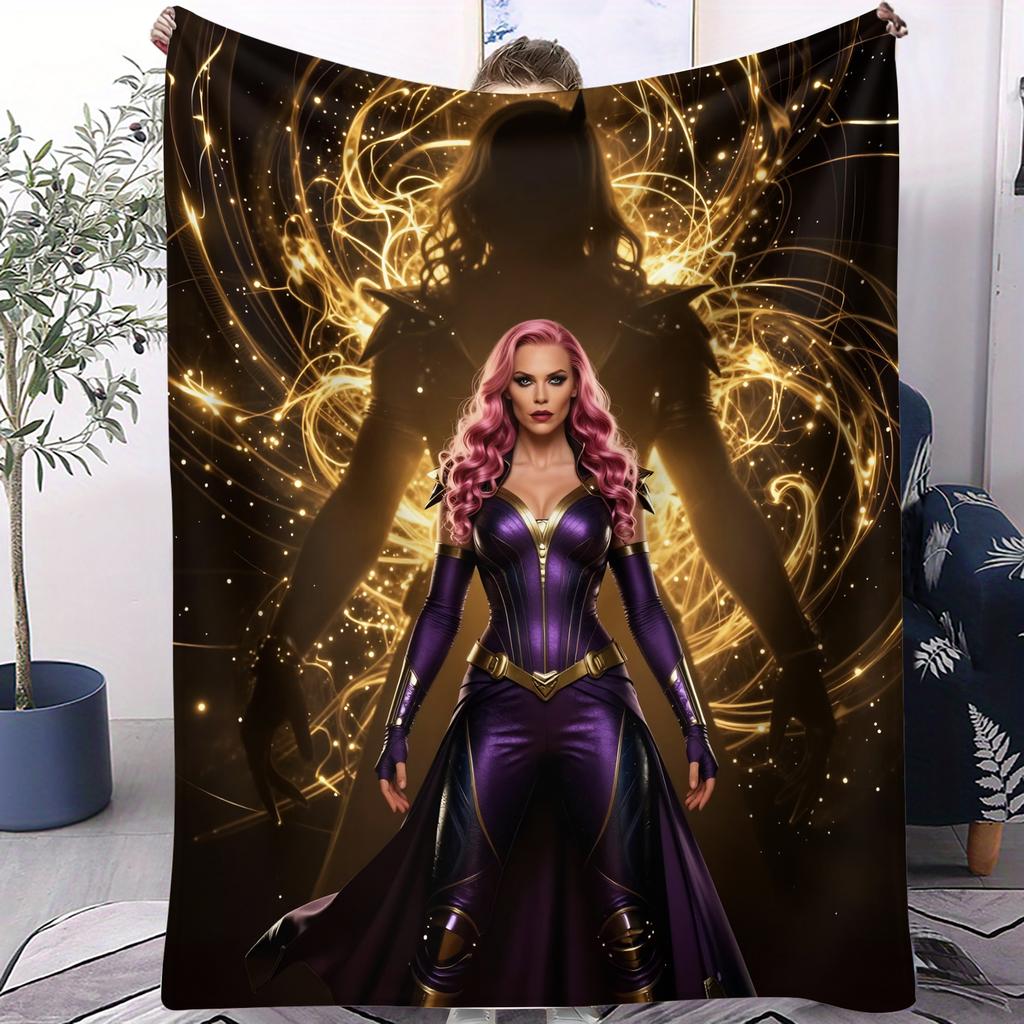 Marvel Iron Man  Captain America Inspired Soft Plush Blanket Breathable SkinFriendly Bed Sofa Camping Movie Night Decor Gift