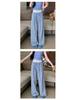 2025 Girls' Pink Plaid High-Waisted Loose Fit Yamamoto Pants: Retro Wide-Leg for Spring/Summer