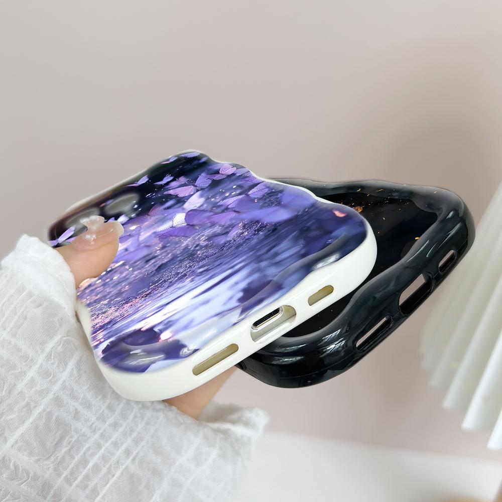 Armas koomiksimustriga kreemjas tekstuuriga korpus, lainelise servaga pehme silikoonkaanega telefoniümbris OPPO Reno Realme jaoks