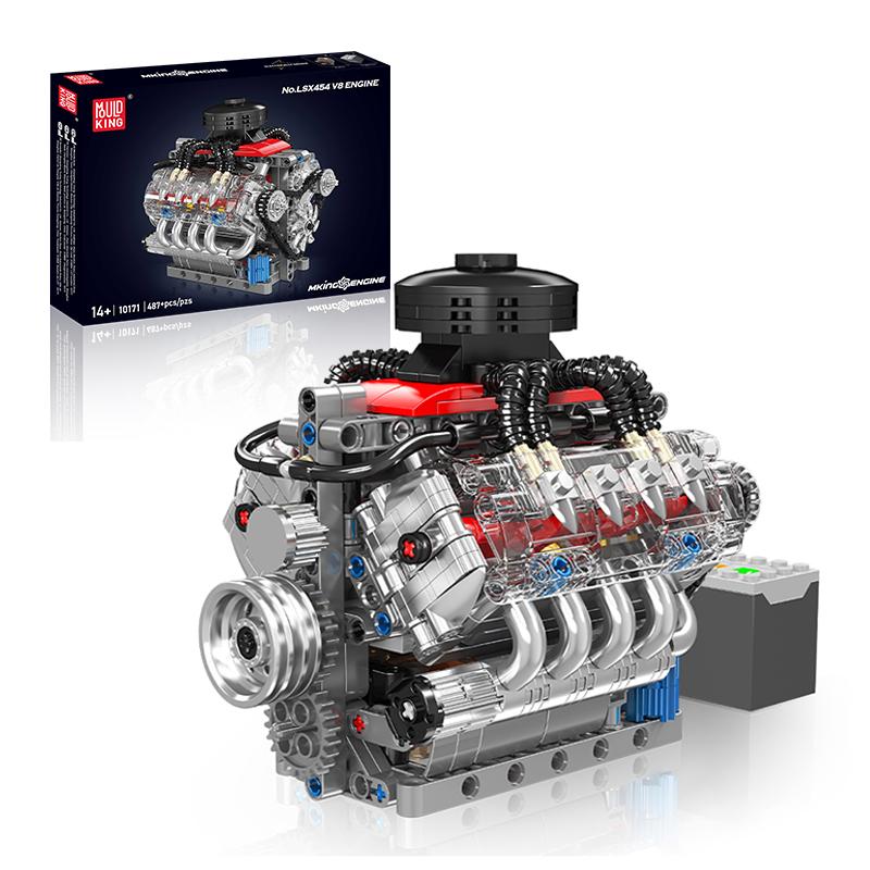 487Pcs Lsx454 V8 Engine Building Blocks Sets Technical Simulated Small Particle Assembly Bricks Model Toys Gifts For Holiday