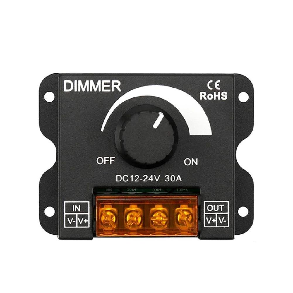 

1-3 шт. Диммер для светодиодов DC 12V-24V 30A, контроллер диммирования светодиодной ленты мягкого и жесткого света, ШИМ, цифровая бесступенчатая регулировка яркости