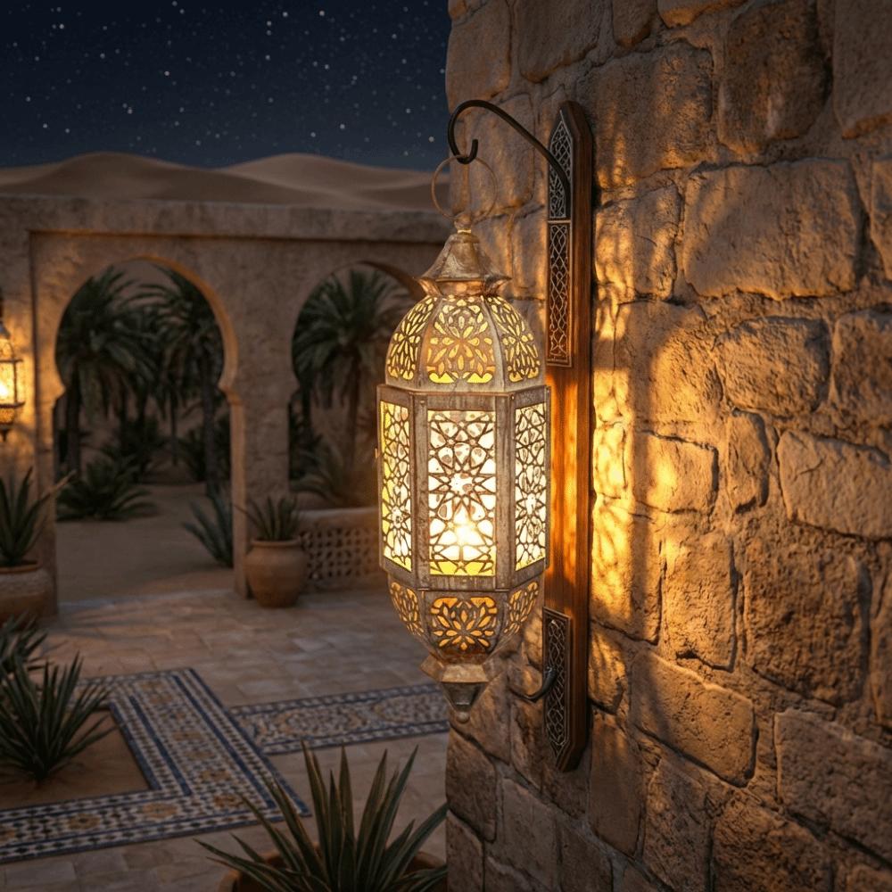 Moroccan Style Vintage Hollow Candlestick Luxury Wind Lamp Candle Holder  Living Room