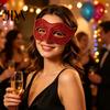 Soft Skin Friendly Party Masque Bling Rhinestone Masquerade for Women, Sparkly Venetian Half Shining Style Face Eye Halloween, Mardi Gras, Prom