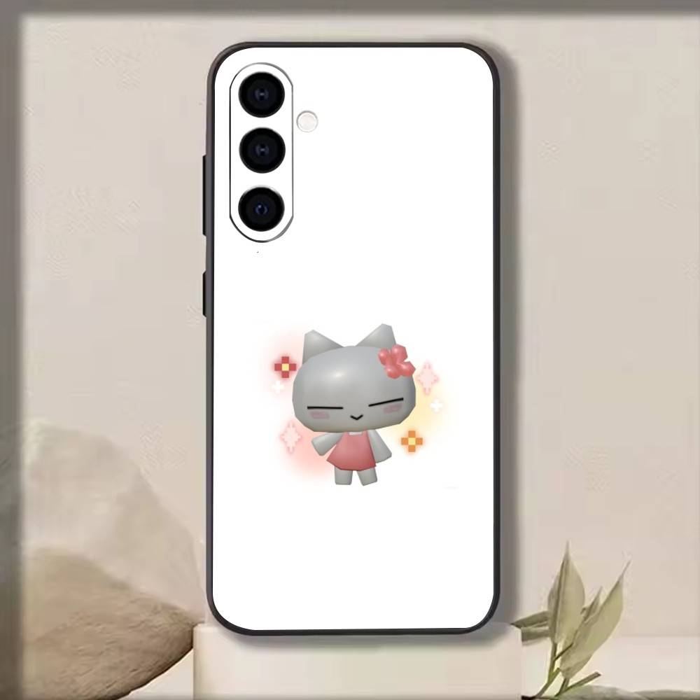 Cute Music cat   Phone Case For Samsung Galaxy A73,A72,A71,A70,A53,A52,A51,Soft Silicone Black Cover