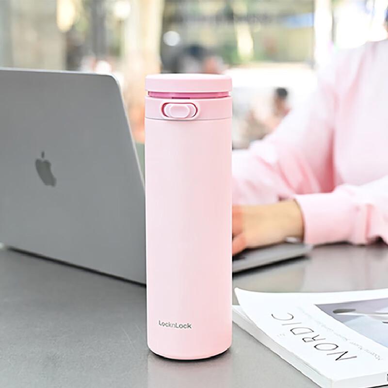 LOCK&LOCK Вакуумная бутылка с мягким покрытием и pop-up крышкой