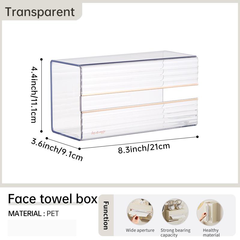 

Пластиковая прозрачная настенная коробка для салфеток