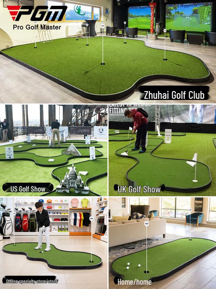 PGM Indoor Golf Set with Interlocking Green for Office, Home, and Outdoor Practice