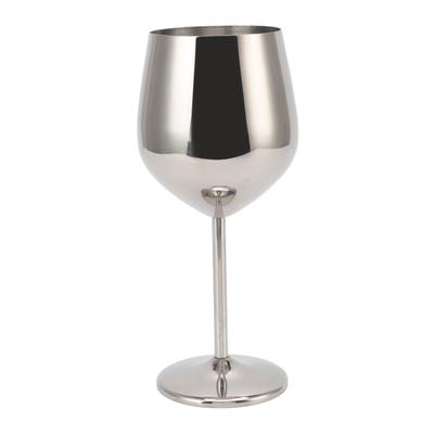Metal Wine Goblet Stainless Steel Elegant High Hardness Widely Used Metal Wine Glass for Party Wedding Banquet Silver