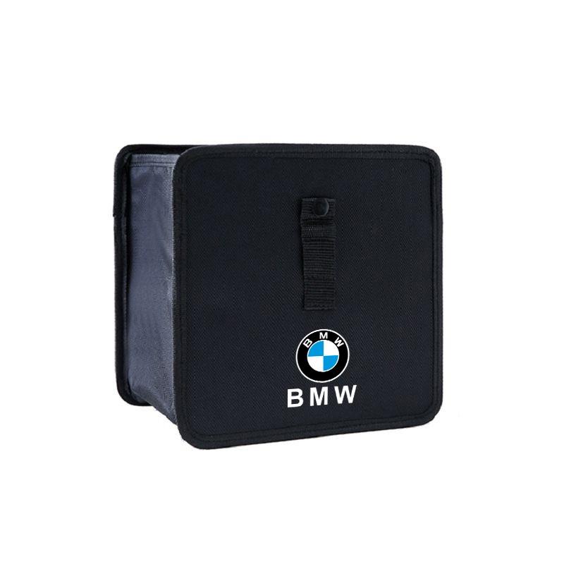 Portable Car Storage Box Foldable Hanging Trash Can Storage Case For BMW X1 X2 X3 X5 X6 X7 G30 G20 G32 G11 G12 F30 F34 Sticker
