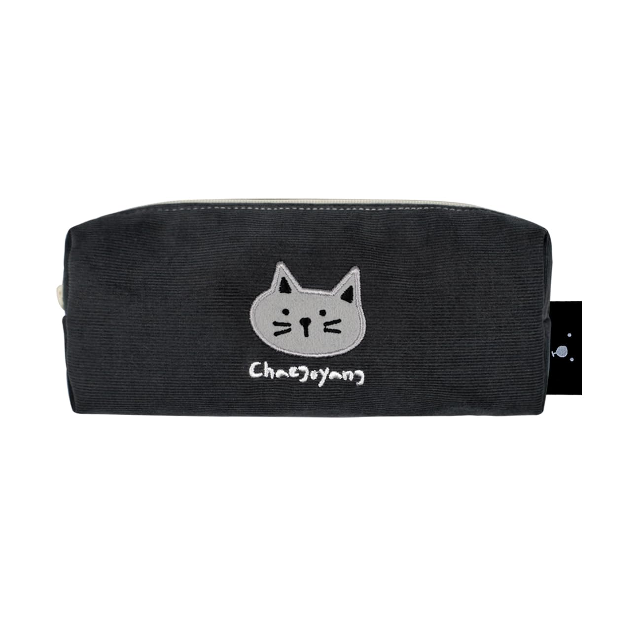 

Kim Ha Chan Corduroy Face Pencil Pouch Korean Style Pencil Case Pen Holder Writing Instrument Storage (Charcoal)