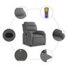 Massage Chair Dark Gray Fabric