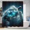 High-Quality Printed Shower Curtains Turtle Design With Ocean Blue Water Scene For Bathroom Decorations 3D Waterproof