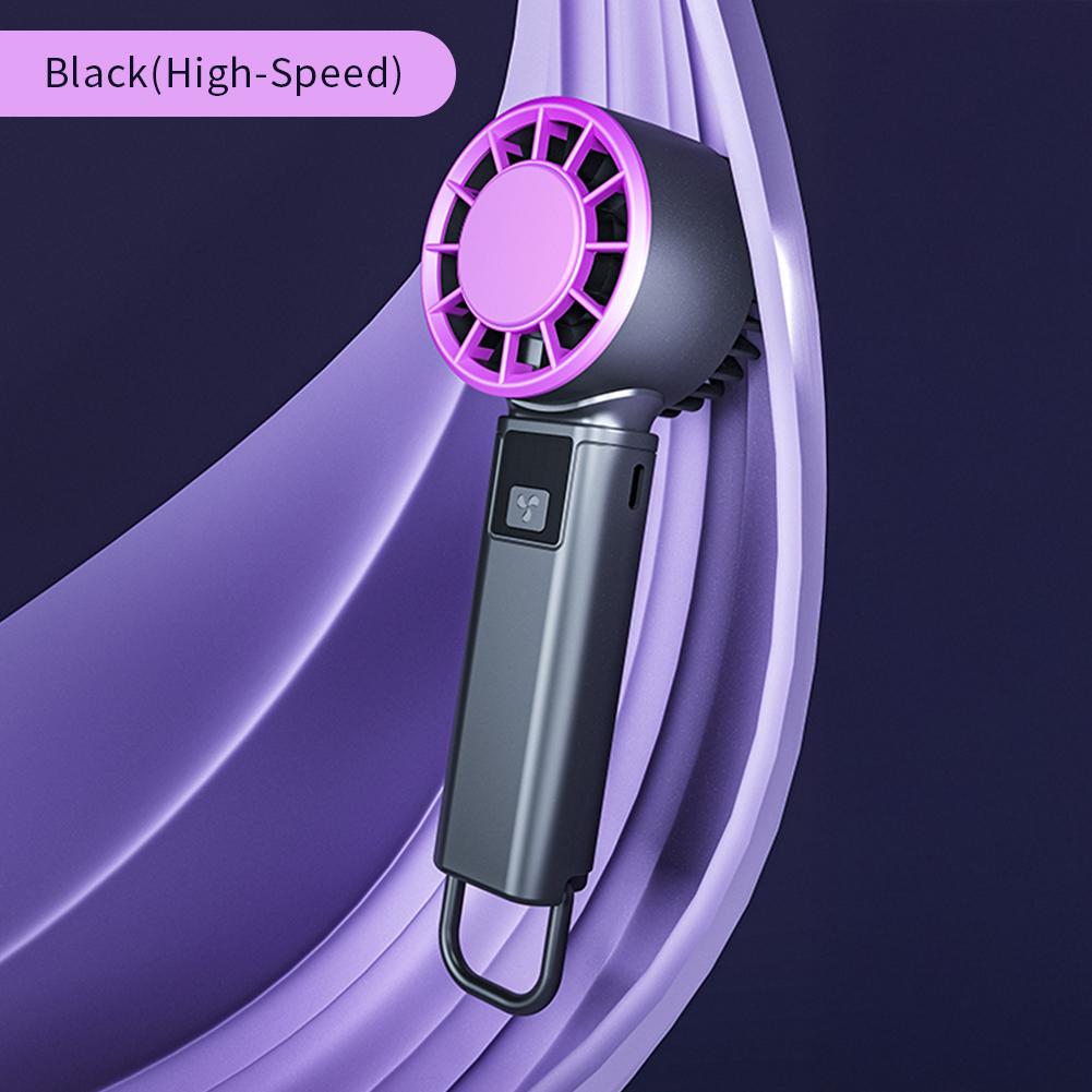 

2000 мАч портативный охлаждающий электрический вентилятор 5-скоростной ледяной керамический турбо-охлаждающий и ЖК-дисплей для быстрой зарядки шейный вентилятор подарок High-Speed чёрный