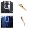 Gentlemen Engraved Alloy Tie Clip Wedding Party Jewelry Brass Gold Tie Bar Clip