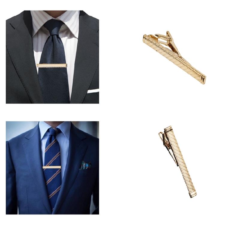 Gentlemen Engraved Alloy Tie Clip Wedding Party Jewelry Brass Gold Tie Bar Clip