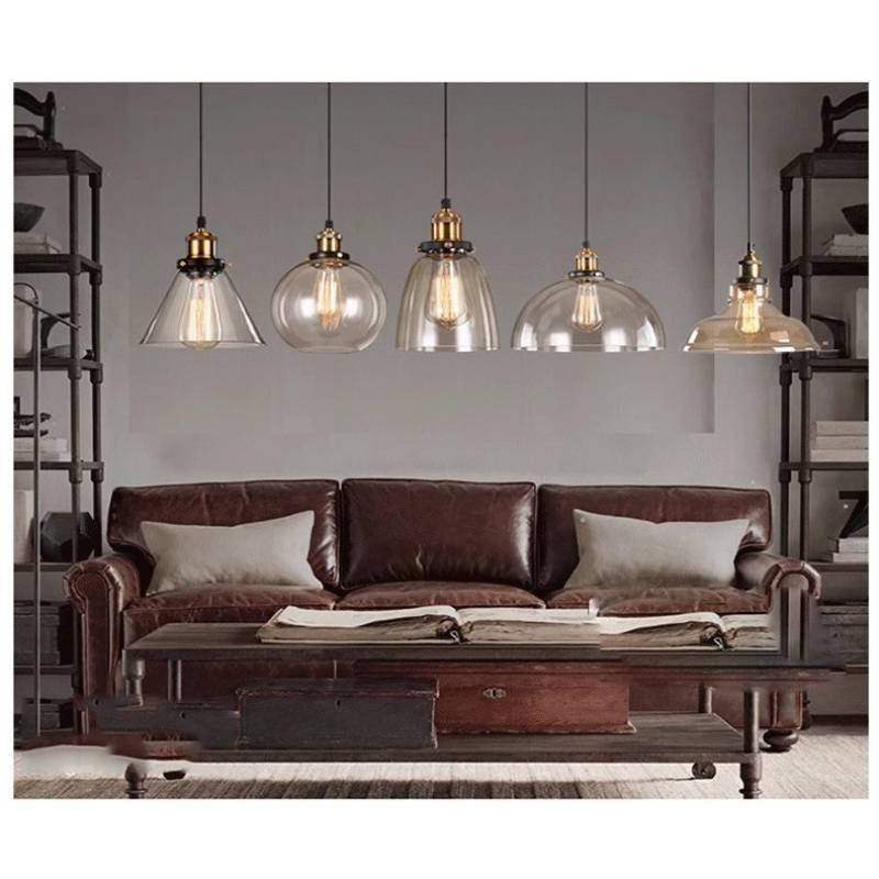 Pendant Ceiling Light Glass Shade Lighting Vintage Hanging Kitchen Room Dining