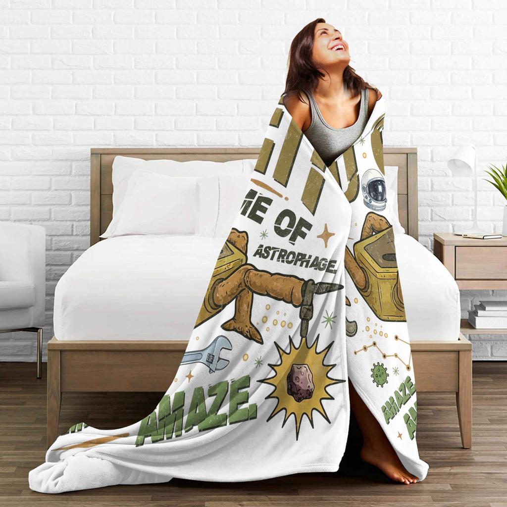 Bookish Project Hail Mary Eridani-Rocky Flannel Fashion Blankets Funny Throw Fashion Blanket for Bedspreads 150*125cm Super Soft