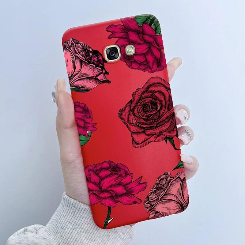 For Samsung Galaxy A5 2016 A7 2017 Phone Case Flower Girls Design Soft Silicone TPU Back Housing for SM-A510F A520F A720F Covers